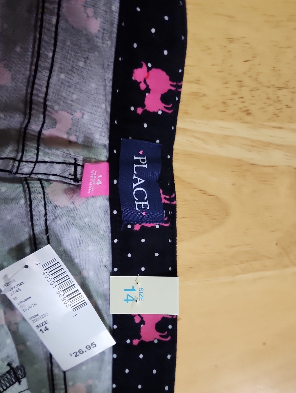 NWT The Children's Place Girls Pink Poodle Polka Dot Pants Size 14 - Picture 8 of 8